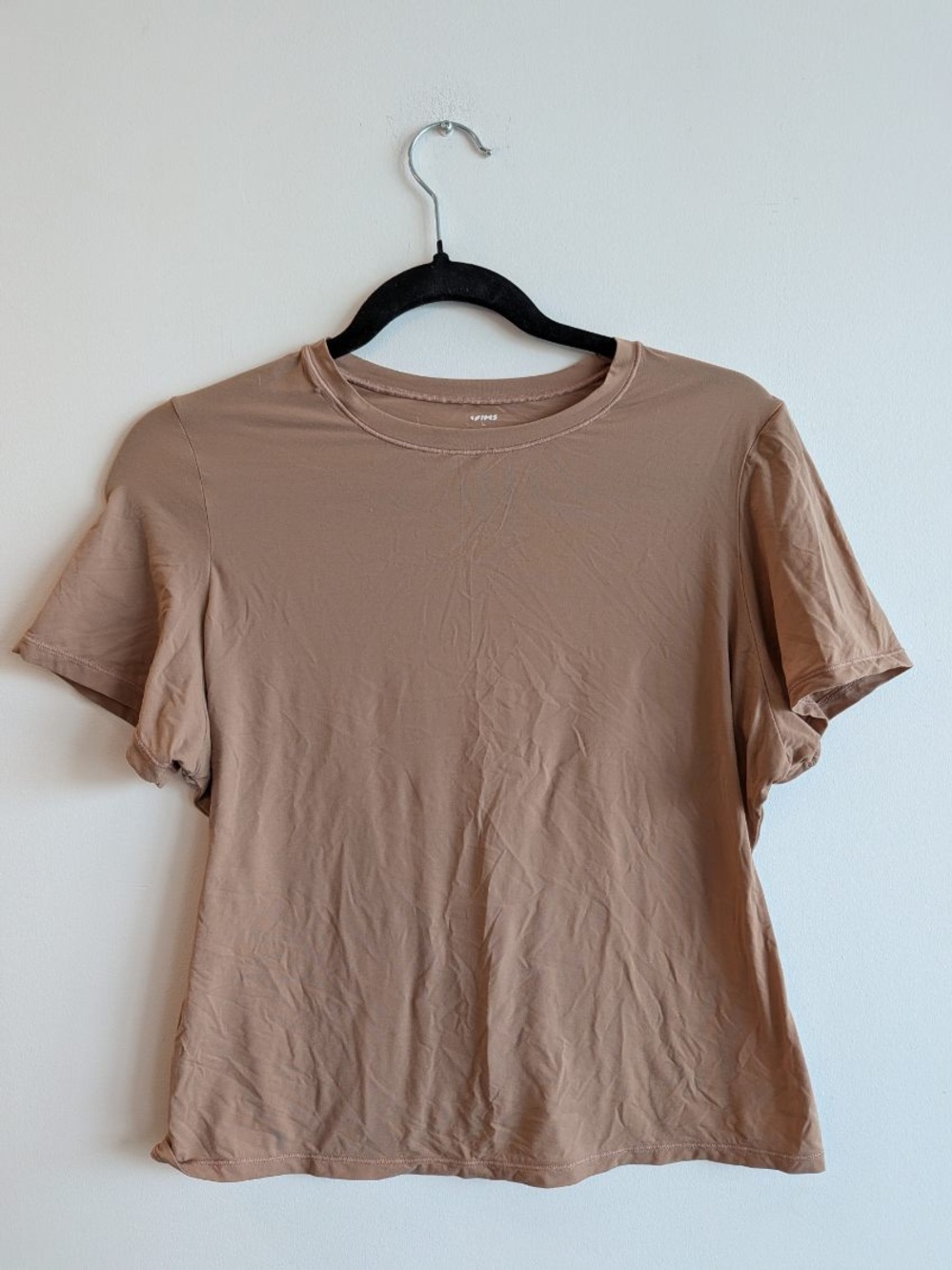 SKIMS Short-Sleeve Crew Tee in Light Brown